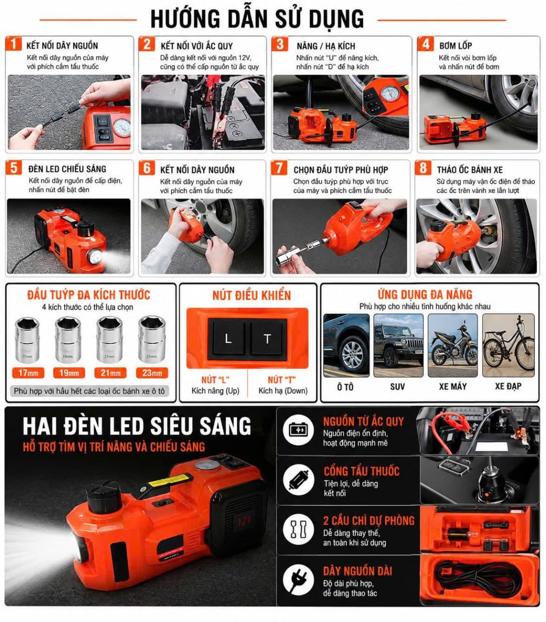 Thay lốp xe giữa đường